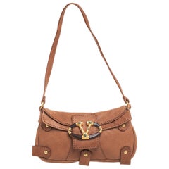 Valentino Brown Leather Catch Hobo