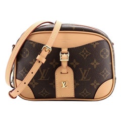 Louis Vuitton Deauville Handbag Monogram Canvas Mini