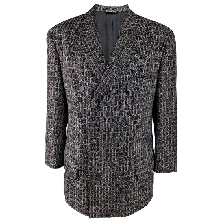 Gianni Versace Versus Vintage Mens Grey Wool and Mohair Blazer Jacket ...