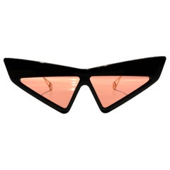 2017 Runway Gucci Hollywood Cat-Eye Oversized Sunglasses GG0430S
