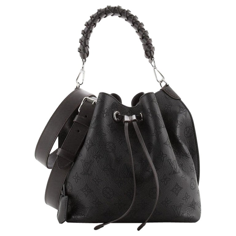 At Auction: A Louis Vuitton Mahina Leather Handbag, Black Leather
