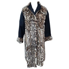Like new ocelot fur coat size 14