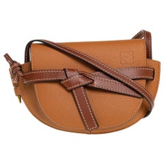 Loewe Caramel Brown Leather Mini Gate Crossbody Bag