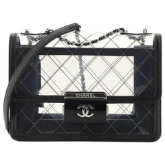 Chanel Beauty Lock Flap Bag Quilted PVC With Lambskin Large