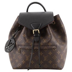 Louis Vuitton Montsouris Rucksack NM Monogramm Leinen mit Leder PM