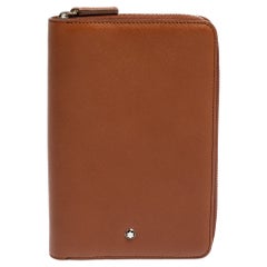 Montblanc Brown Leather Zip Around Agenda Organizer at 1stDibs | montblanc  agenda