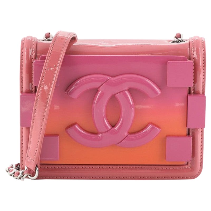 Chanel Boy Brick Flap Bag Patent and Plexiglass Mini