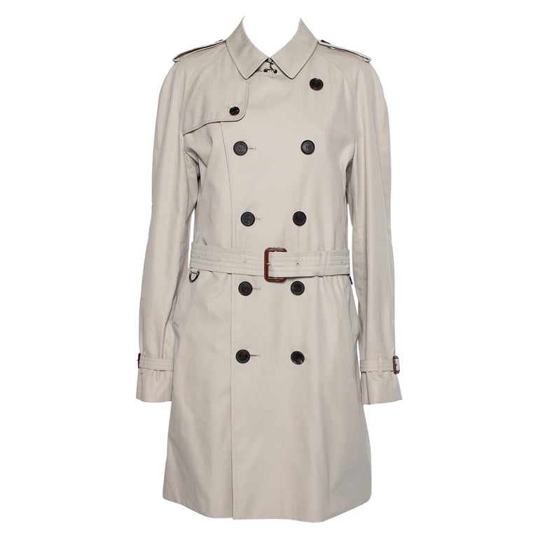 Burberry Beige Cotton Belted Double Breasted Trench Coat XL For Sale at  1stDibs | burberry double breasted trench coat, burberry double breasted  jacket beige