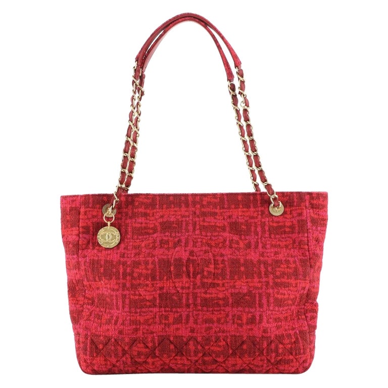 Chanel Paris-31 Rue Cambon Timeless CC Shopping Tote Quilted Wool Tweed  Large at 1stDibs