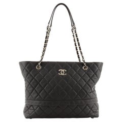 Chanel Rolled Up Tote Quilted Caviar