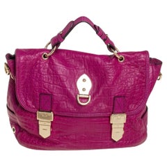 Mulberry Magenta Purple Leather Tillie Top Handle Bag