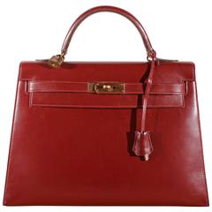 1960 Vintage Hermès Kelly Tasche 32 Burgund