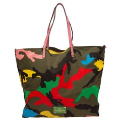 Valentino Multicolor Reversible Camo Tote Bag