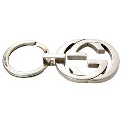 Gucci Silver Logo Key Ring