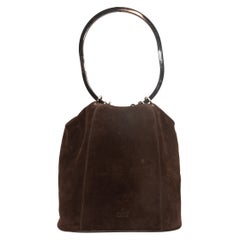 Gucci Brown Suede Bucket Bag