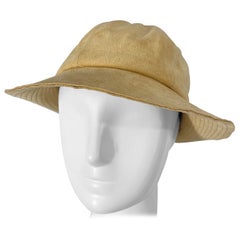 1970s Halston Ultra Suede Tan Brown Used 70s Fedora Hat