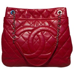 Chanel Red Caviar Soft Shopper 