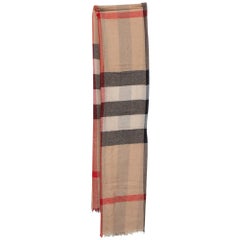 Burberry Beige Nova Check Cashmere Scarf