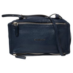 Givenchy Blue Leather Mini Pandora Crossbody Bag