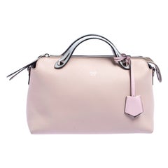 Fendi Pink/Blue Leather Small By The Way Boston Bag