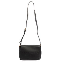Burberry Black Leather Small Burleigh Crossbody Bag