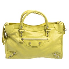 Balenciaga Jaune Citronnade Leather RH City Tote