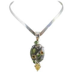 Sterling Silver Rutilated Quartz Necklace Sterling Silver Rutilated Quartz Necklace