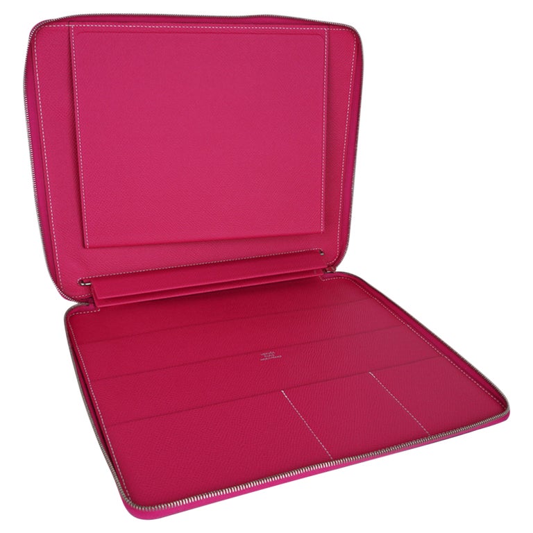 Hermes e-Zip iPad Notebook Cover Rose Tyrien Epsom New For Sale at 1stDibs  | hermes ipad cover