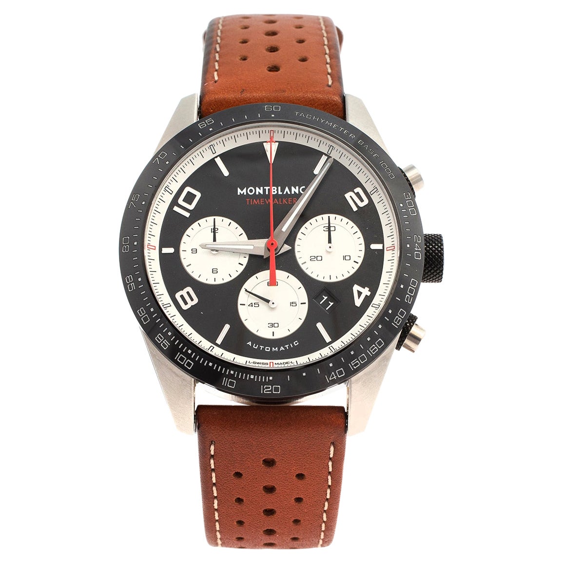 Montblanc Black Ceramic Timewalker 119942 Automatic Men's Wristwatch 43 mm