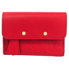 Louis Vuitton Cerise Monogram Empreinte Pont Neuf Compact Wallet