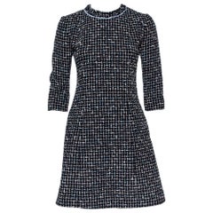 Christian Dior Black Tweed A-Line Mini Dress S