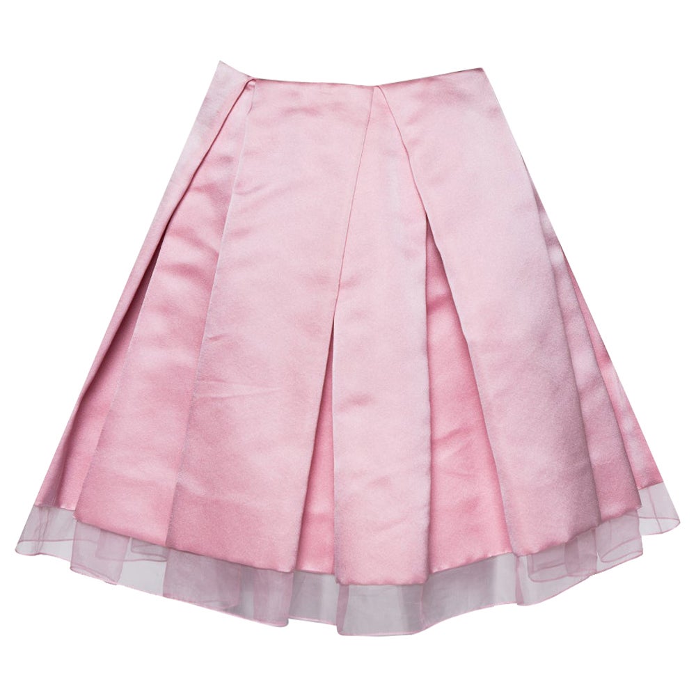 Louis Vuitton Pink Pleated Accents Mini Skirt US4, FR36 | S