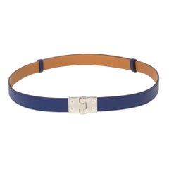 Hermès Electric Blue Veau Epsom Leather Charniere Belt S