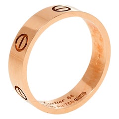 Cartier Love 18K Rose Gold Wedding Band Ring Size 64
