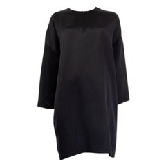 CELINE black silk LONG SLEEVE TUNIC Dress 44 XL