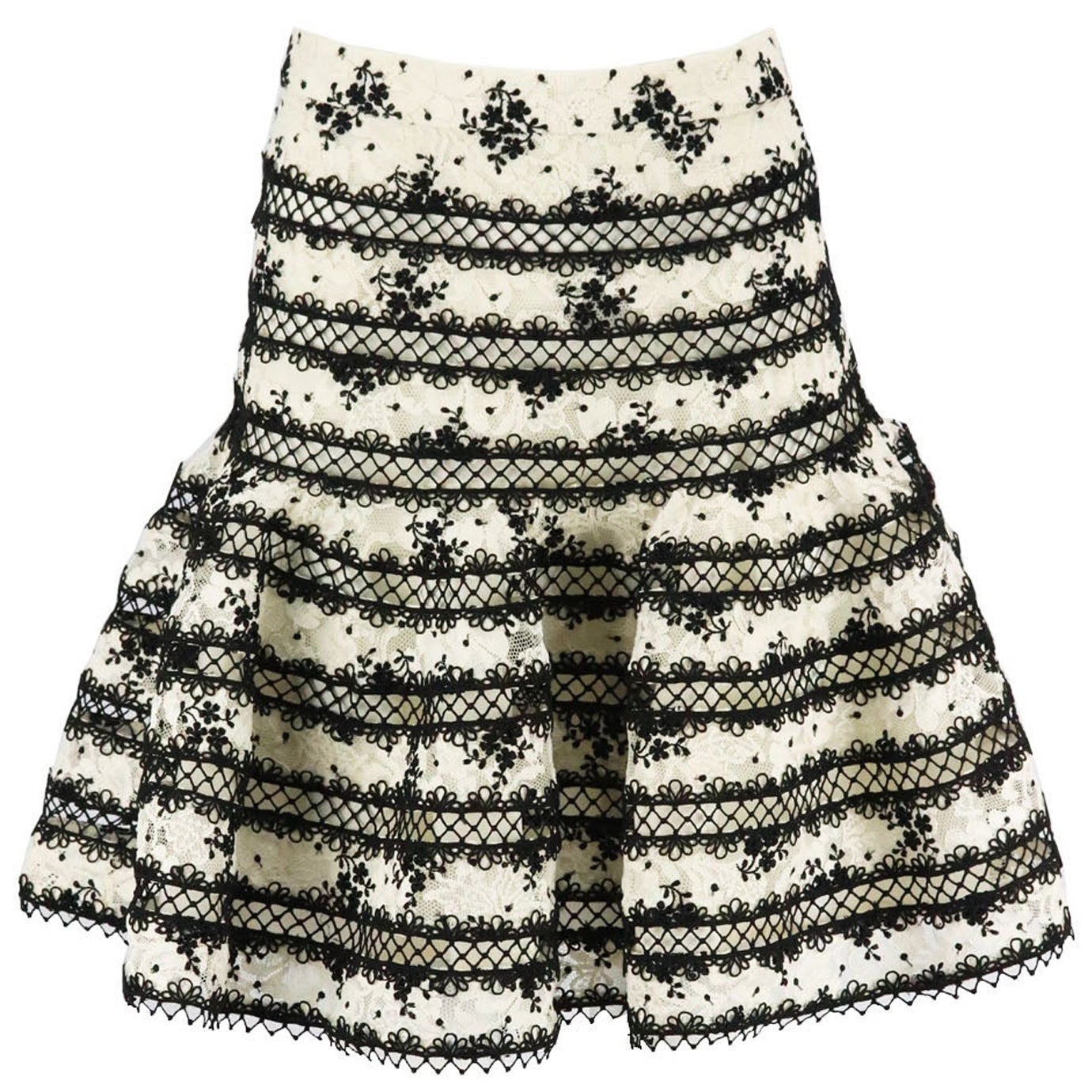 Zimmermann Master Embroidered Lace Mini Skirt UK 10