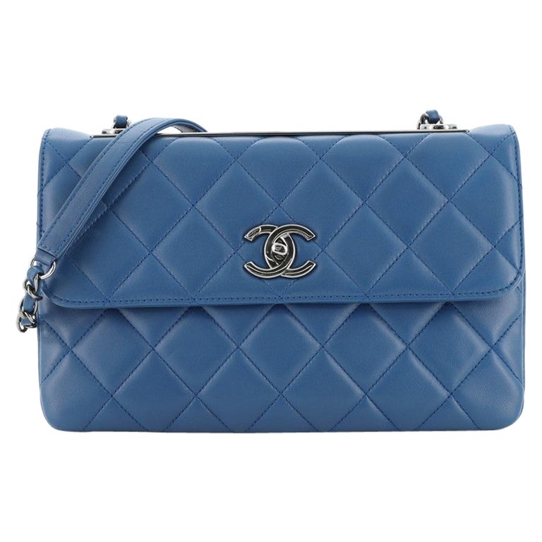 Chanel Lambskin Quilted Medium Trendy CC Flap Blue