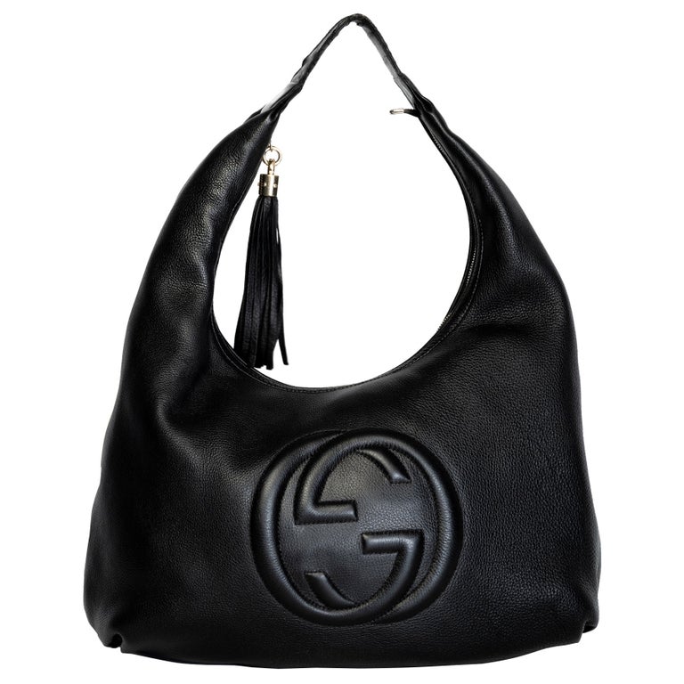 Gucci Soho Black Leather Shoulder Bag at 1stDibs