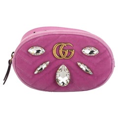 NEW Gucci Limited Edition Pink Velvet Belt Bag with Box