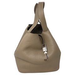 Hermes Etoupe Picotin GM Bag