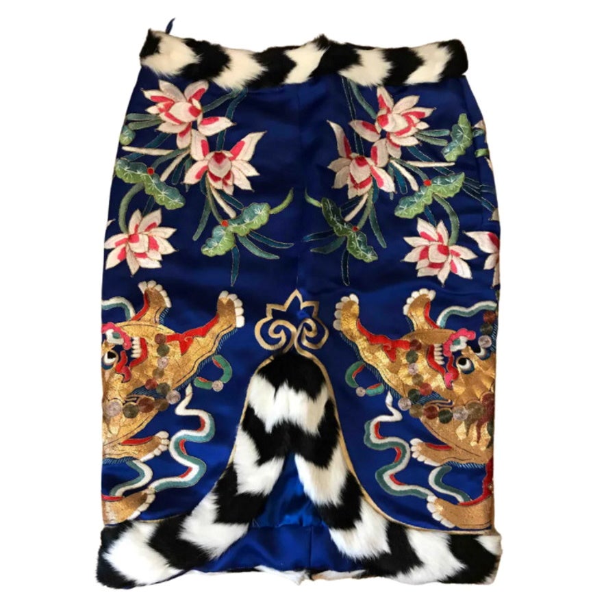 Iconic Tom Ford Dragon Embellished Skirt