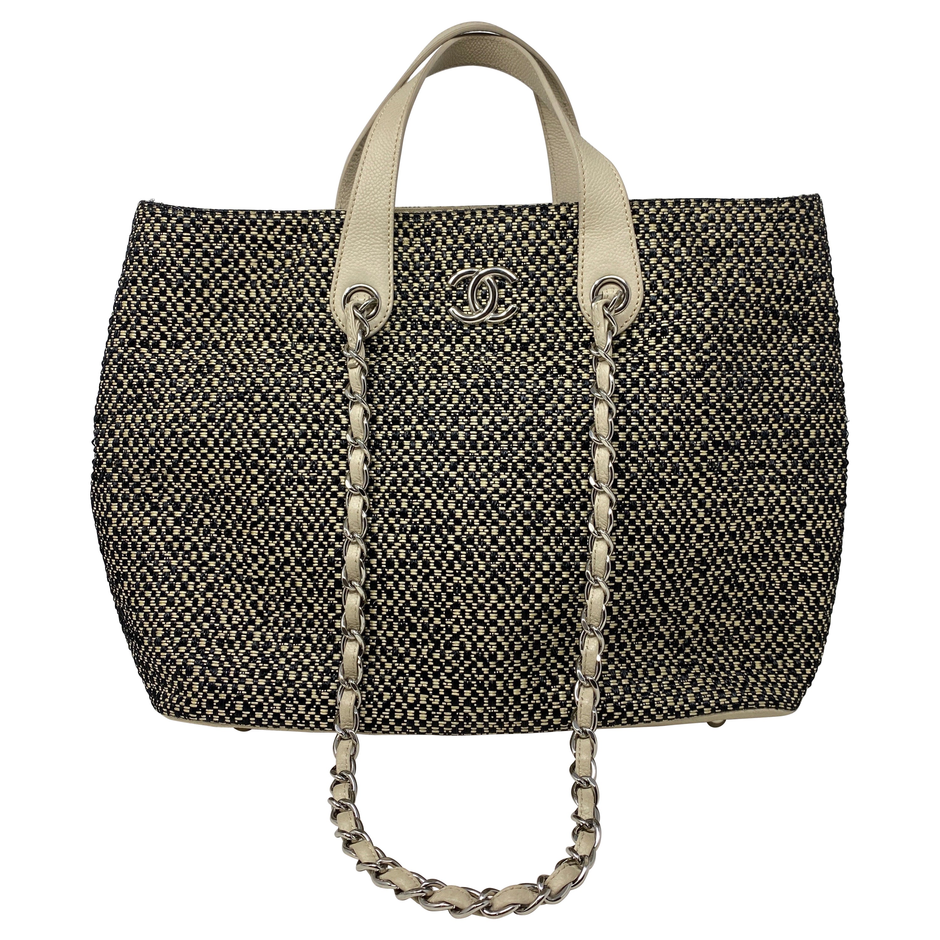 Chanel Tweed Cotton Tote Bag 
