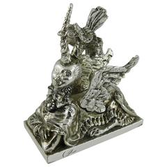 Christian Lacroix Rare 1998 Limited Edition Silver Plated Unicorn Paperweight