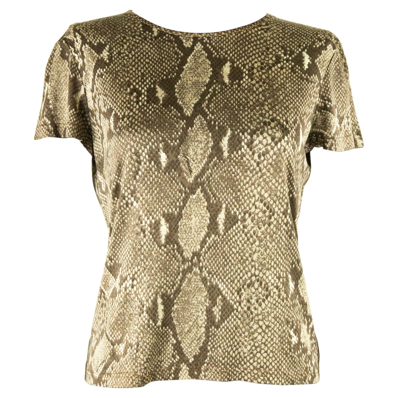 Tom Ford For Gucci SS 2000 Snakeskin Jersey T-Shirt For Sale at 1stDibs