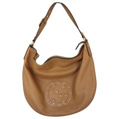 Tom Gucci for Gucci Tan Leather Hobo Shoulder Bag w/ Studs - GHW