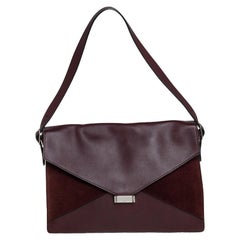 Celine Tricolor Leather and Calfhair Medium Diamond Shoulder Bag