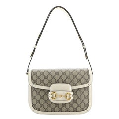 Gucci 1955 Horsebit Shoulder Bag GG Coated Canvas Small (sac à bandoulière en toile enduite)