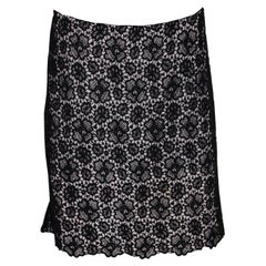 Valentino Roma Black Lace Skirt