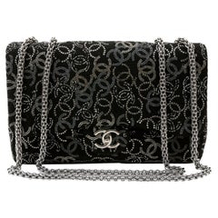 Silver Crystal Chanel Bag - 8 For Sale on 1stDibs