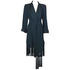 Yves Saint Laurent Fringed Tuxedo Dress